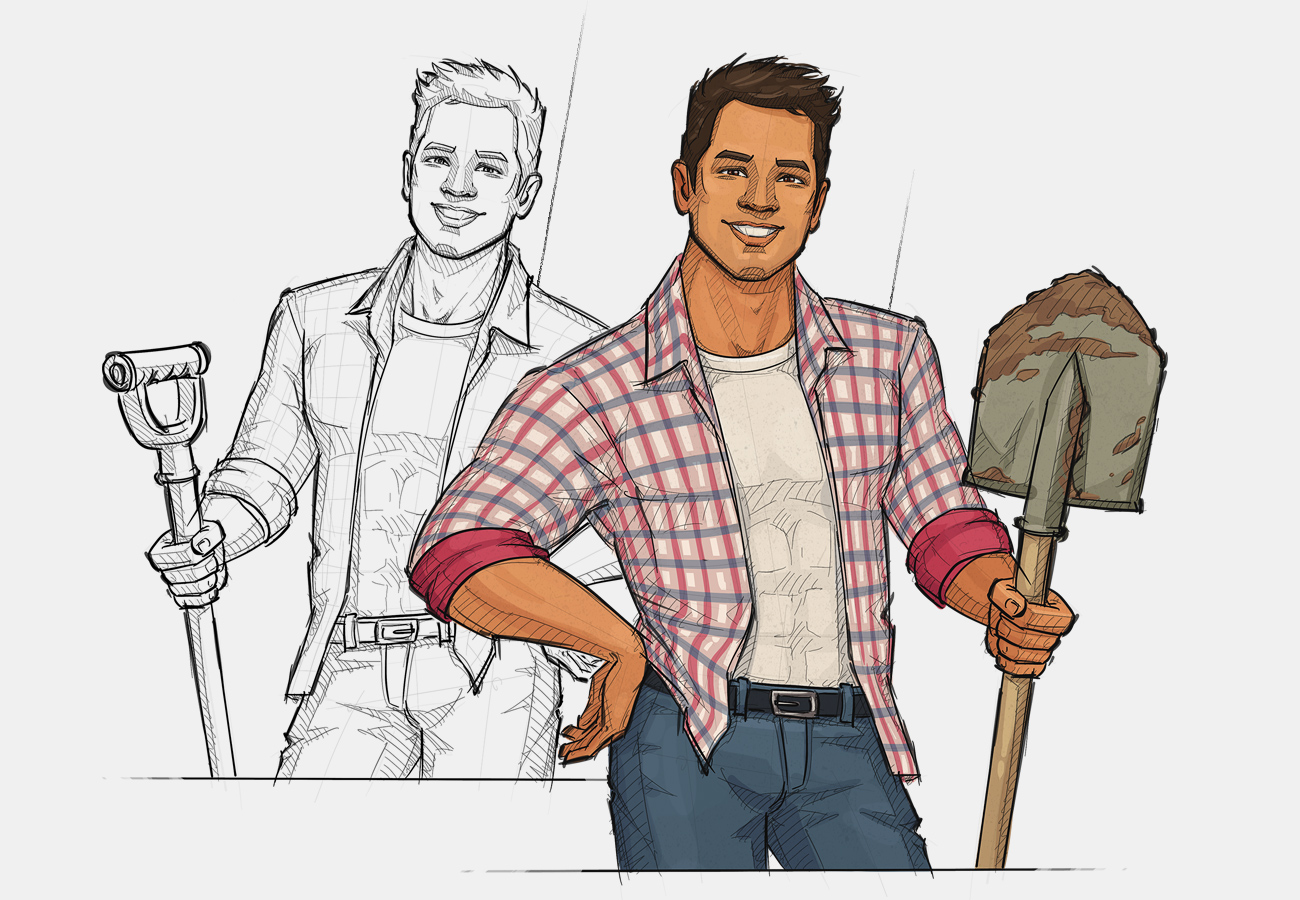Handsome Guy - Sketches