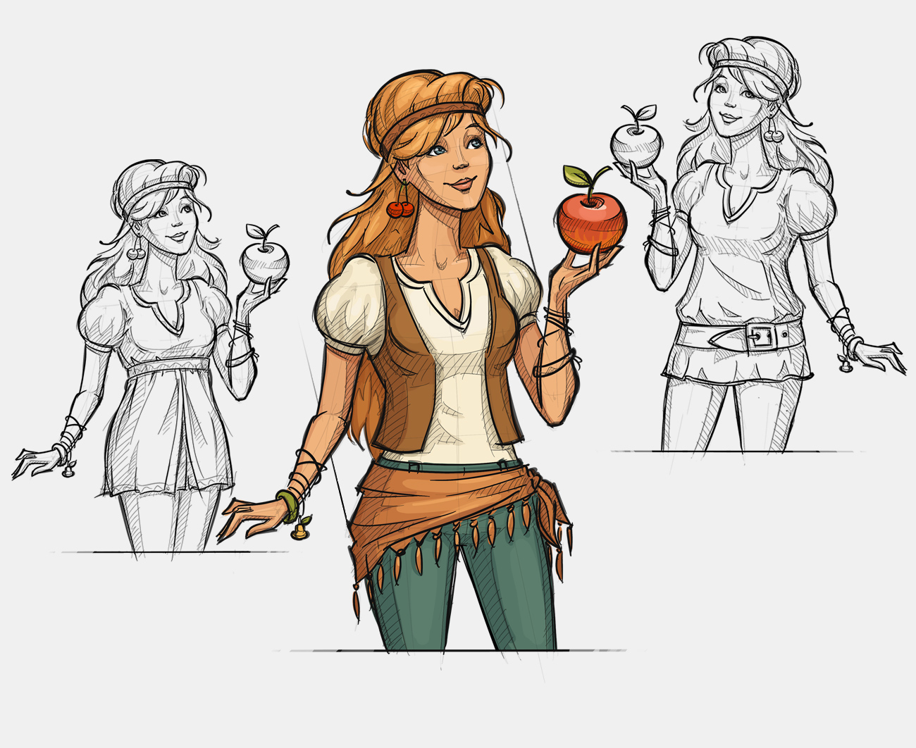 Hippie Girl - Sketches