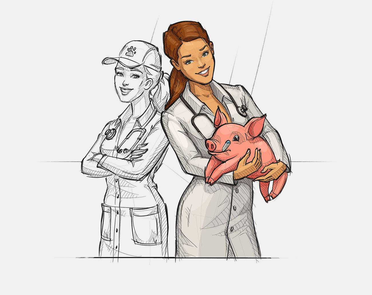 Vet Girl - Sketches