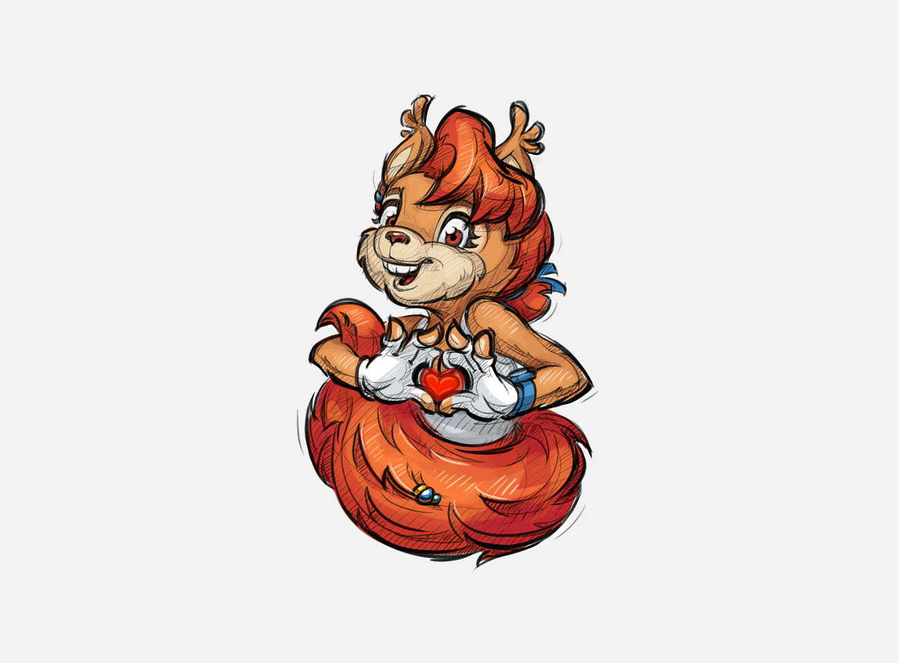 Squirrel's Love Sticker